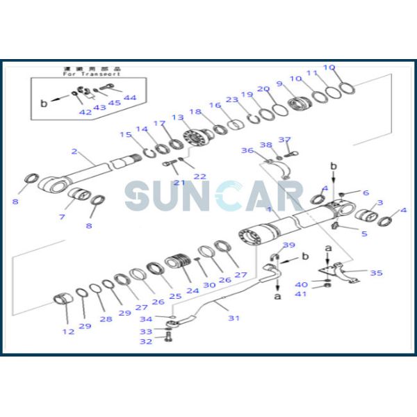 707-99-72061 7079972061 Boom Cylinder Service Kit Fits PC490-10 PC490LC-10