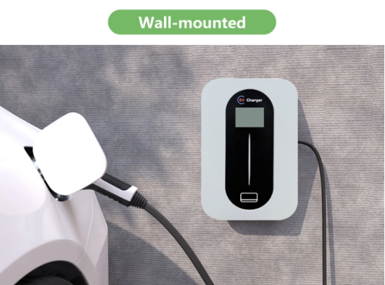 7kw Level 2 Commercial Charging Station Wall Mounted Fast