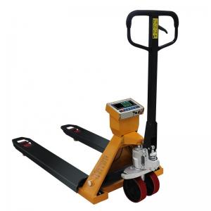 Quality 1/2/3 T Narrow Fork Pallet Truck Scale Big Screen Display Nylon wheel Hand Pallet Truck for sale