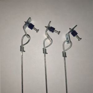 Quality 12 Gauge 12 feet Acoustical Pre Tied Ceiling Wire attached a 1-1/4&quot; pin and 135° Clip for sale