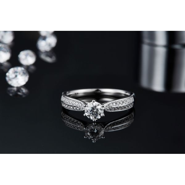 9K Gold Jewelry Minimalist Designs Moissanite 925 Silver Ring Set