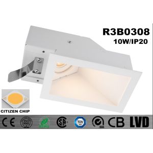Tiltable European Profile LED Spot Downlights Rectangle Trim Steel / Aluminum