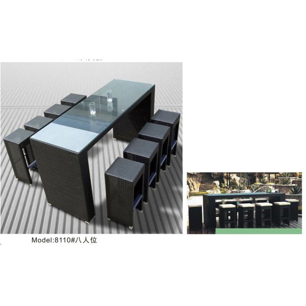 Buy Outdoor rattan wine bar set-8110 at wholesale prices