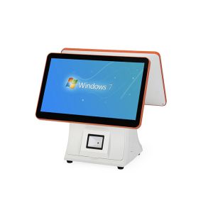 15.6 Dual Screen All In One Windows POS Machine Cashier Terminal With QR Code