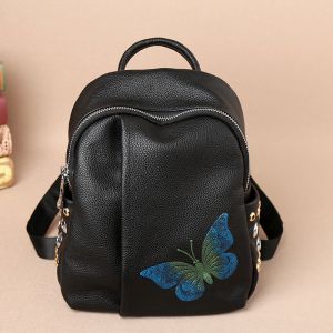 2017 New European Goods Butterflies Embroidered Fashion Handbag Dual-purpose