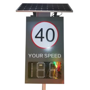 Static Constant Current LED Speed Limit Sign with 24GHz Portable Solar Speed