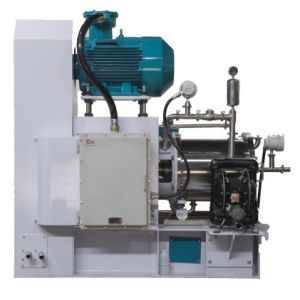 75kw 50 / 60 Liter Wet Horizontal Pin Type Nano Sand Mill Used In Thermal Paper
