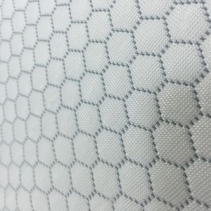 Hexagonal Air Layer Lightweight Polyester Fabric Plain Style 350GSM Weight
