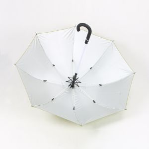 Uv Protection Curved Handle Umbrella With Plastic J Handle Automatic Open