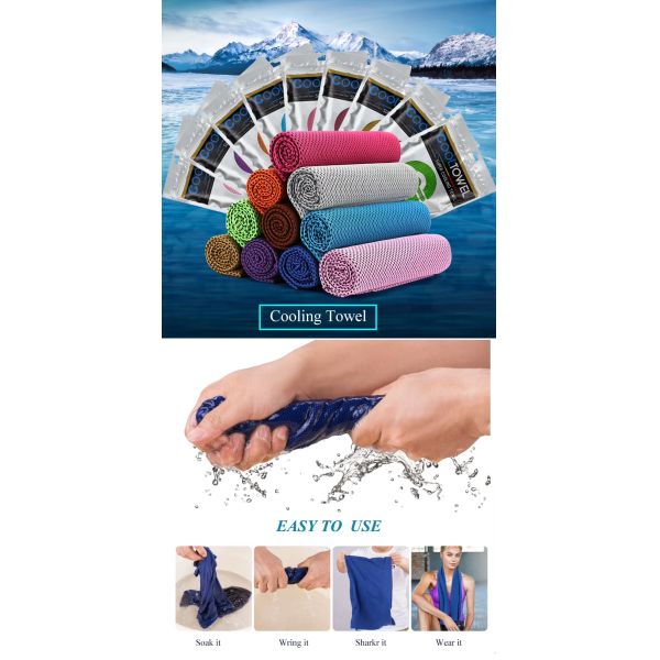 Super Magic Microfiber Sports Instant Cool Towel Ice Neck Cooling Sport Towel Custom Logo