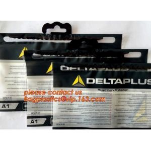 Hooking Bag For Clothing Pouch With Slide Or Self Sealing Zipper, Bag For