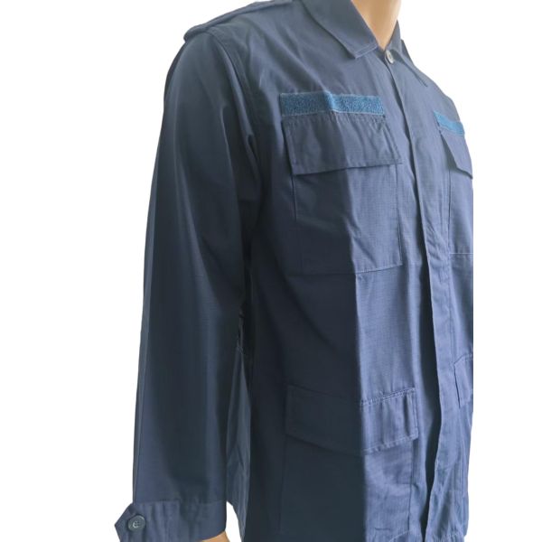 Custom Navy Blue BDU Military Uniform Set Polyester Cotton