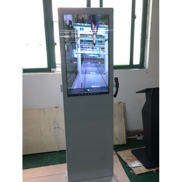 Windows Standing Base Outdoor Touch Screen Kiosk All In One Face Recognition Monitor