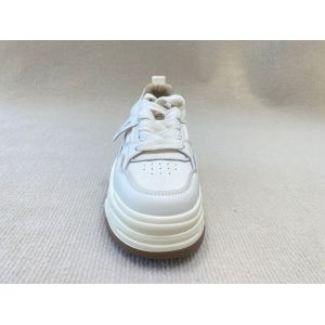 Heightening White Trainers Women Pigskin Insole Ladies Trainers