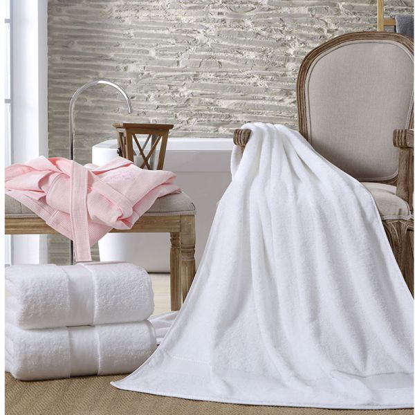 Customized Color Hotel Towels White 100% Cotton Face Hand Bath Towel Set for Home Spa