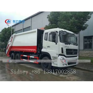 Dongfeng Kinland 6X4 Compression Garbage Truck With Q235B Steel Body