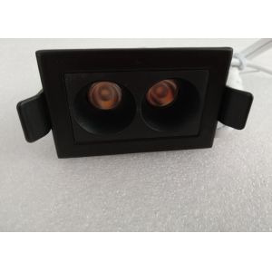 Black Fixed Trim LED Recessed Downlight R3B0664 Double Head 4W 3000K IP20