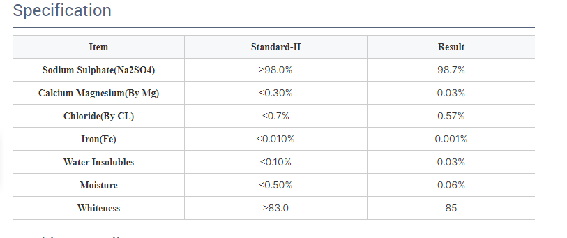 Sodium Sulphate Anhydrous Salt SSA 7757-82-6
