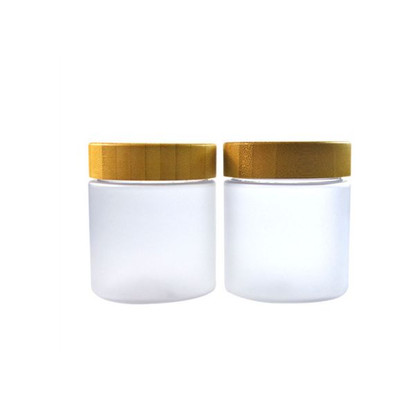 Pet 50ml 150ml 250g 250ml 8oz 500ml Frosted clear PET Plastic Cosmetic Wax Scrub Container Cream Jar with Bamboo Wooden Lids