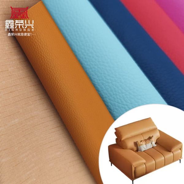 Wholesale Embossed Litchi PVC Knitting Waterproof Artificial Synthetic Leather
