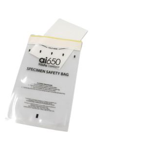 China Hospitals Labs Plastic Disposable Specimen Bag With Document Pocket on sale
