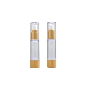 Bamboo Lotion Pump Airless Cosmetic Bottles 100 ML Without Tube