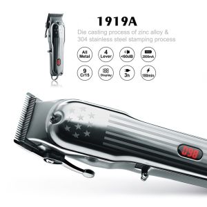 Metal Professional Hair Clipper Electrical Rechargeable Plug And Play 2000mAh