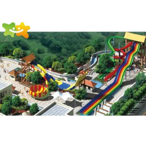 Fast Speeed Commercial Pool Slides Smooth Plastic Surface High Temperature