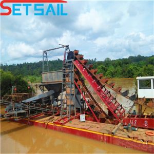 Quality Chain Bucket River Sand Gold Dredge Equipment for Diamond US Currency Customization for sale
