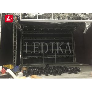 Black Frame Aluminum Square Truss / Trade Show Or Event Truss Light Stand