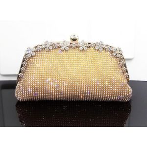 Classic full crystal rhinestone clutch dinner evening lady bride bridesmaid