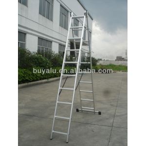 Multipurpose Aluminum Step Ladder Anodized Surface Industrial Aluminum Ladder