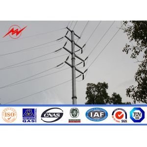 16m 20kn Galvanized Electric Steel Utility Pole With Galvanized Multifunction