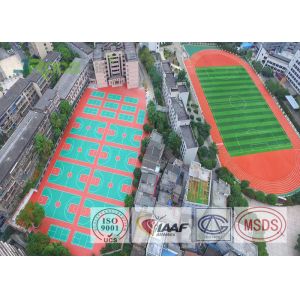 IAAF Certified Polyurethane Track Surface , Running Track Surface Material