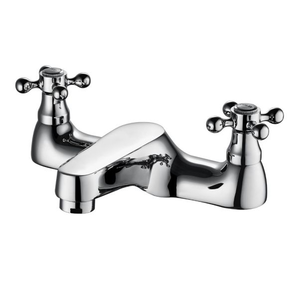 Buy Polished Brass Bathroom Sink Faucets / Two Handle Bath Shower Faucets at wholesale prices