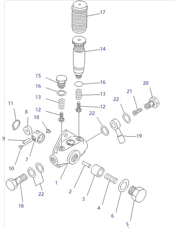 6222-71-1410 6222711410 Fuel Injection Pump KOMATSU Excavator Engine Parts For SA6D108-1G