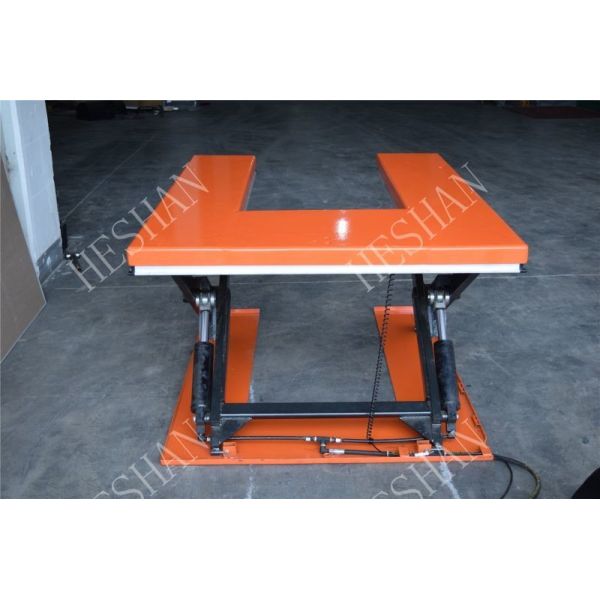Warehouse Scissor Lift 1 Ton Capacity Material Handling Electric Pallet Lifter