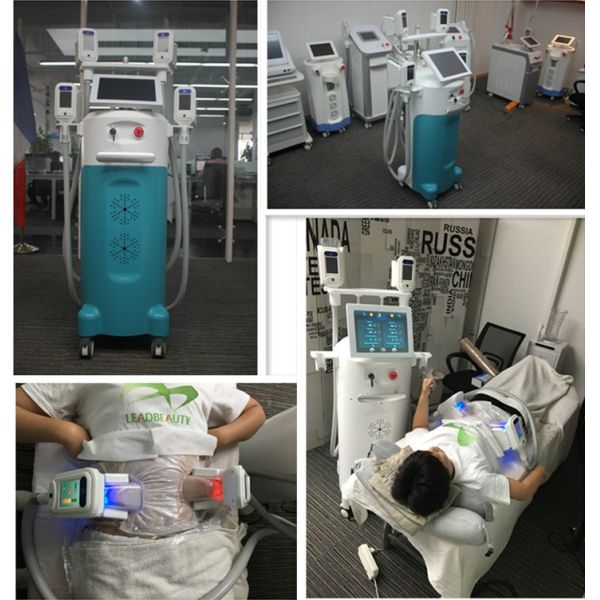 Highly efficient Fat freeze / cryolipolysis slimming machine with 4 cooling