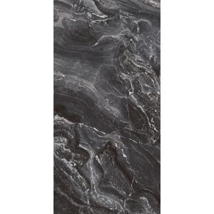 China Hotel And Office Building Black Marble Effect Porcelain Wall Tile on sale