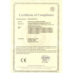 Shenzhen GreenTouch Technology Co., Ltd Certifications