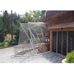 Durable Ferruled Stainless Steel Rope Mesh / Flexible Animal Enclosure Netting