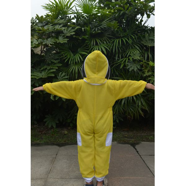 Children Yellow Color Three Layer Ventilated Beekeeping Protective Clothing Bee Suit