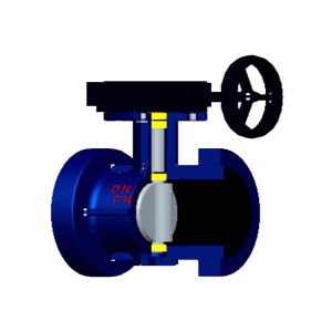 China Blue 10mm Flanged Butterfly Valve In Water Supply on sale