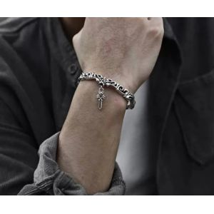 Viking Style Twisted Braided Pattern Copper Balance Bracelet