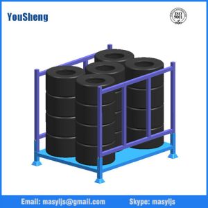 China Stackable folding truck tyre storage rack wholesale from China on sale