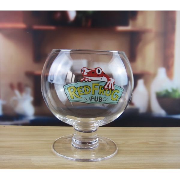 Handblown Giant Crystal Cocktail Glasses With Logo Decal