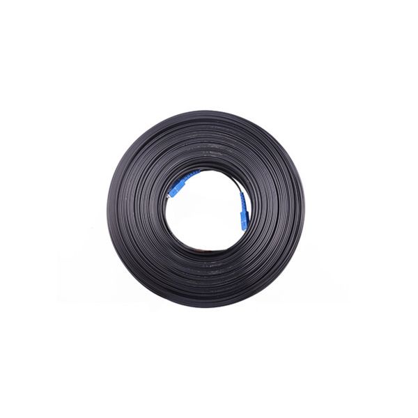 FTTH Figure 8 Flat Drop Cable Fiber Optical Patch Cord SC Connector 200M Black 2.0*3.0mm