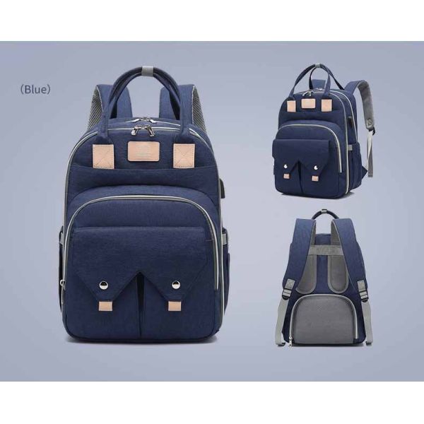 Large Capacity Mom Baby Bag Multi-function Waterproof Outdoor Travel Diaper Bag With USB Charging For Baby Care