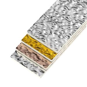 Fireproof Water Ripple Panel Wood Veneer Wall Panel Mould Proof