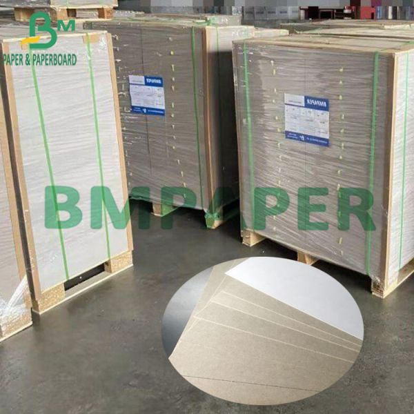 Recycled Pulp 200g - 450g Coated White Duplex Paper Board With Grey Back